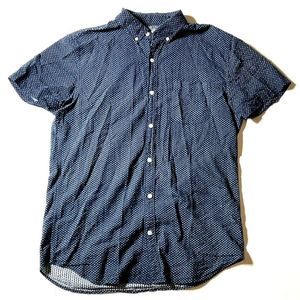 Bonobos Blue Short Sleeve Button Down Standard Fit Men's Size Medium Long